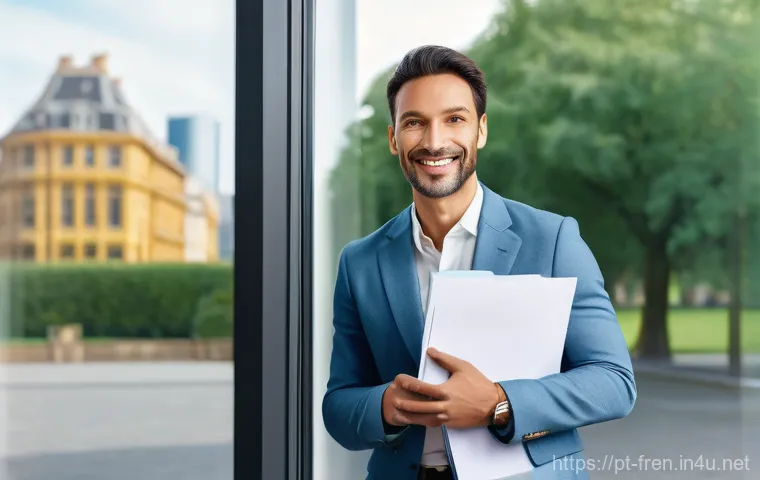 프랑스어 공식 문서 읽는 법 - **Active Deciphering with Tools**: A medium shot focusing on an adult (age 30-45, wearing a neat blo...